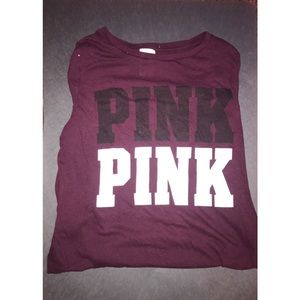maroon pink t-shirt